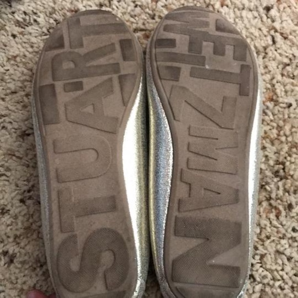 Stuart Weitzman Gold Glitter Flats - Picture 3 of 3